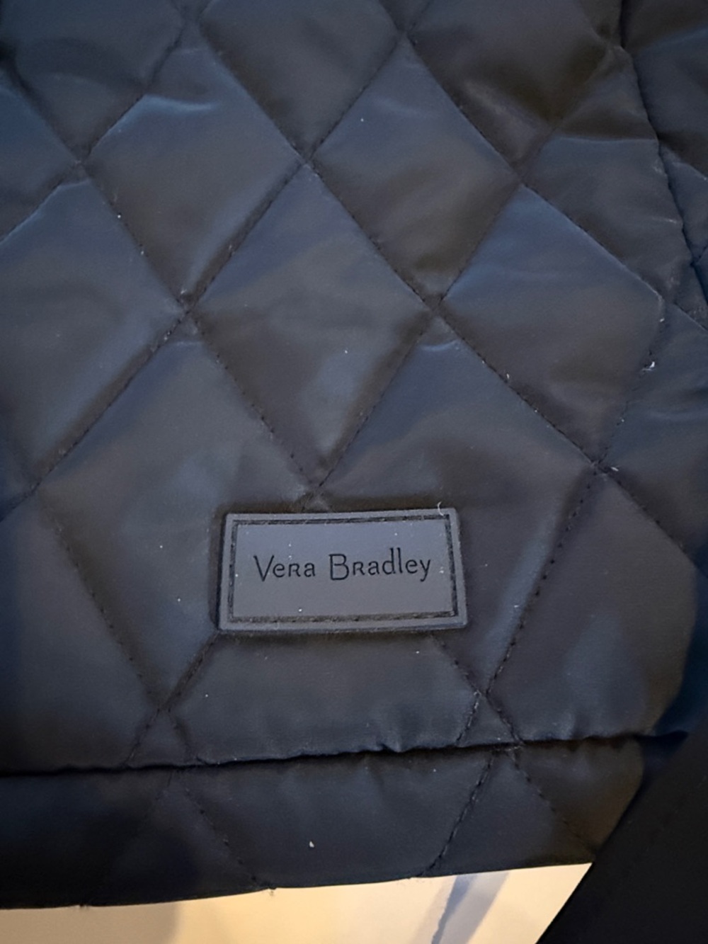 Vera Bradley Quilted Black Shoulder/Crossbody Bag - Picture 2 of 4